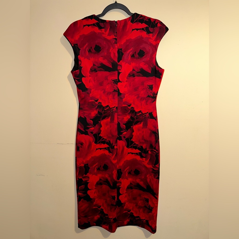 Red Floral Long Dress - Picture 2 of 3